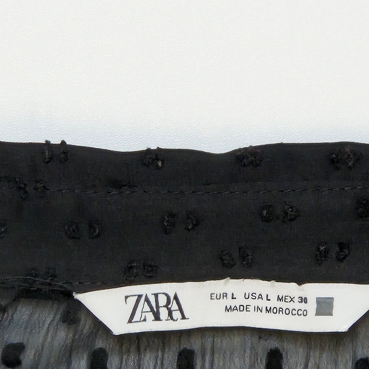 Zara svart elegant klänning med broderi
