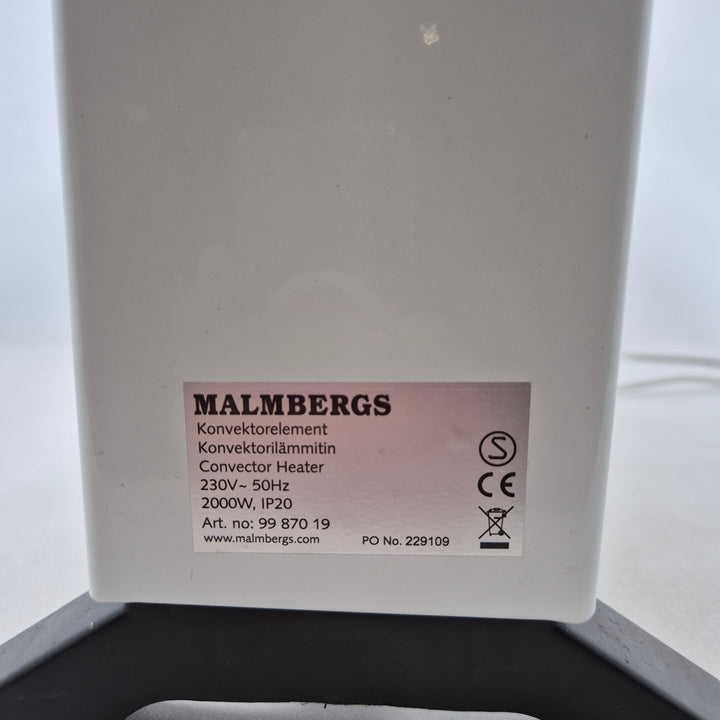 Malmbergs konvektorelement 2000W modern begagnad