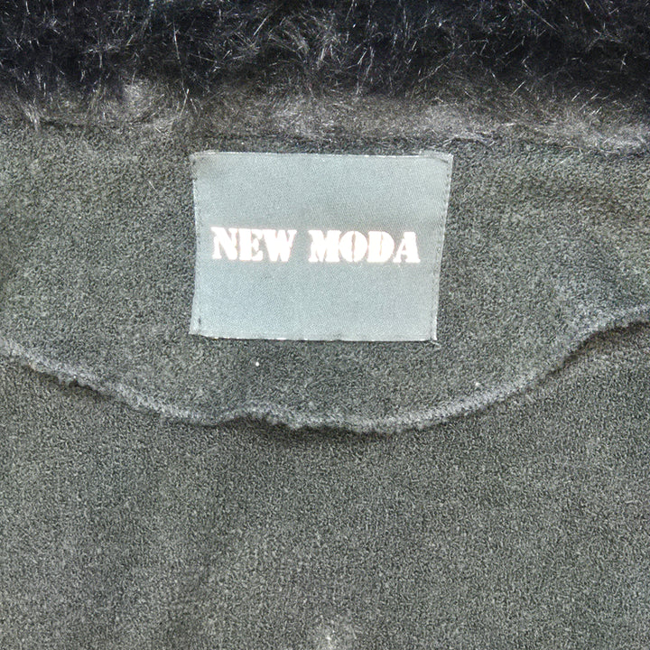 New Moda kragponcho i mörkgrå ullblandning