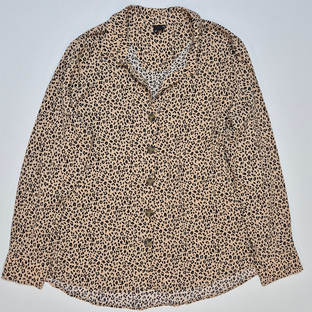 Leopardmönstrad blus Gina Tricot elegant damstl 44