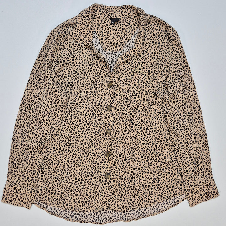 Leopardmönstrad blus Gina Tricot elegant damstl 44