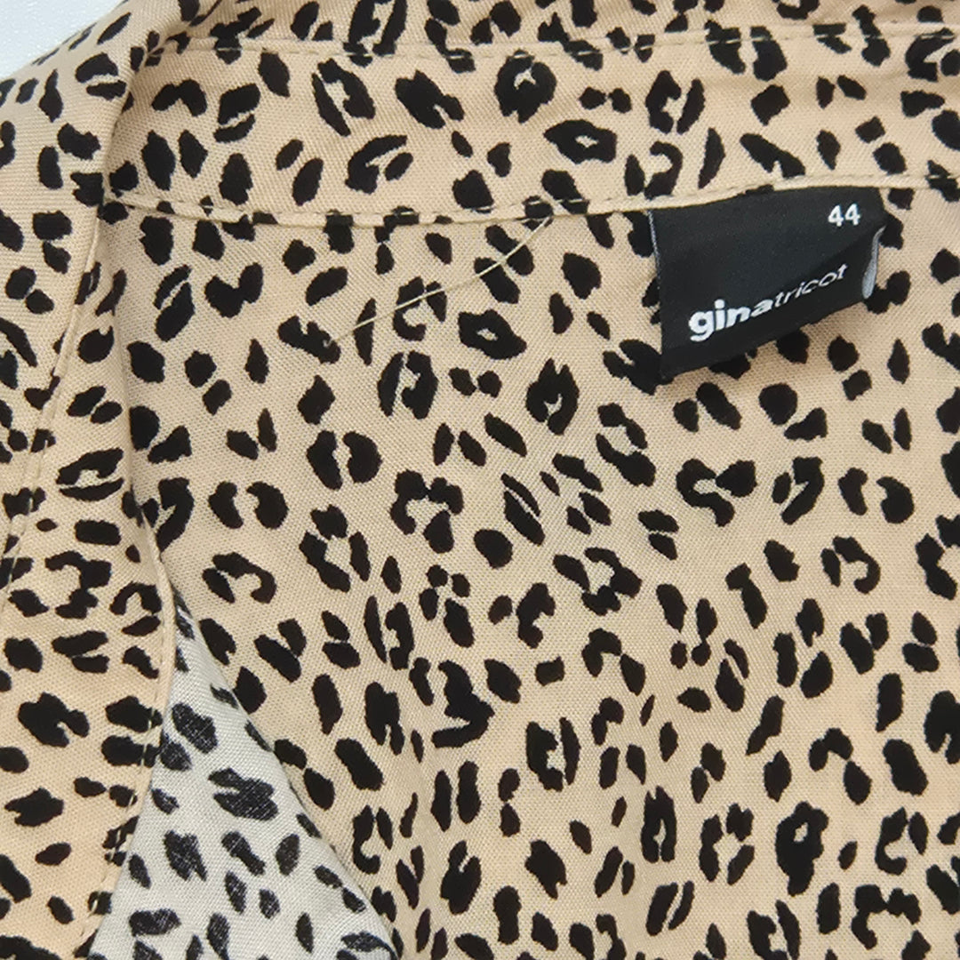 Leopardmönstrad blus Gina Tricot elegant damstl 44