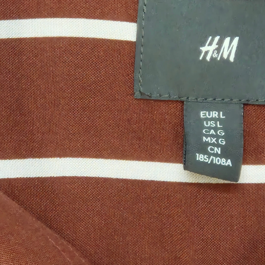 Klassisk randig terrakottaskjorta H&M
