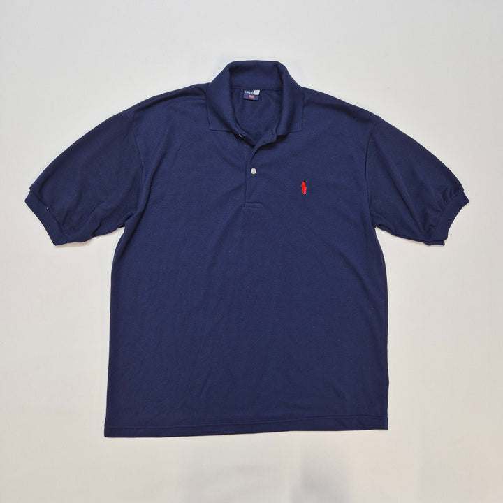 Marinblå pikétröja Polo Ralph Lauren XL