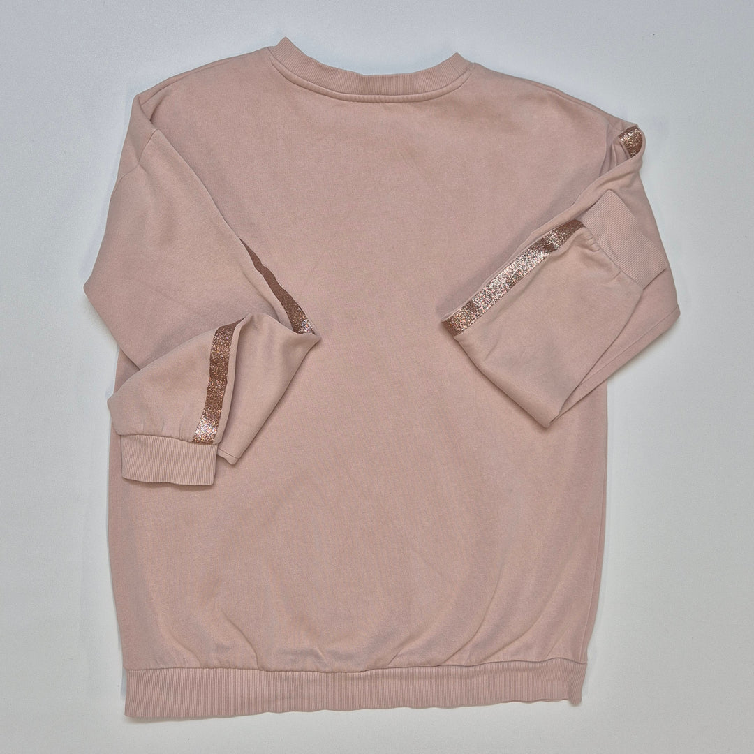 H&M ljusrosa tröja med silvriga pailletter