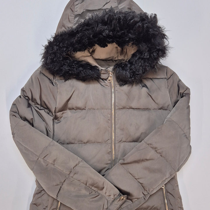 Massimo Dutti vinterjacka med pälskantad huva