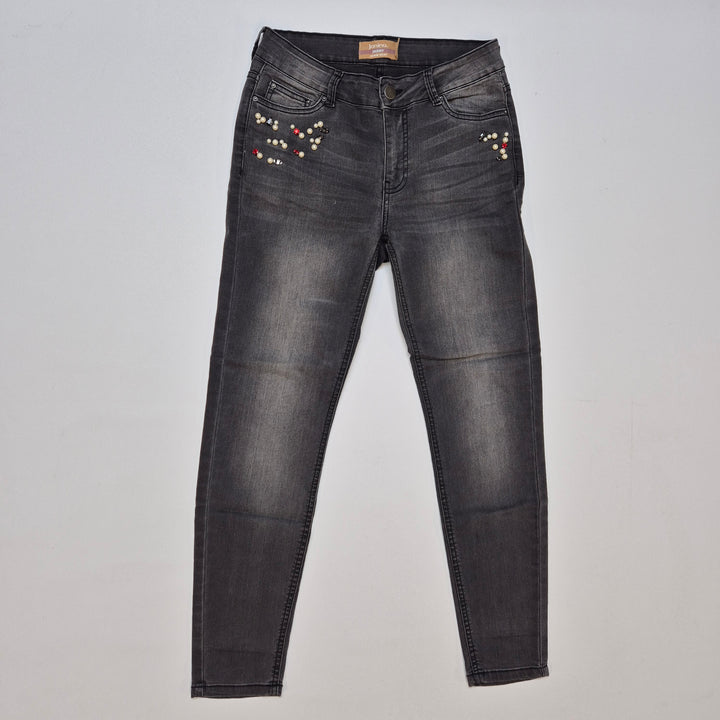 Trendiga dekorerade jeans Dsquared2 skinny svart