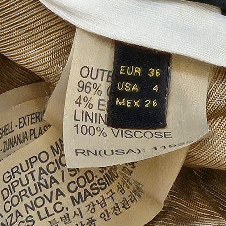 Chica beige byxor i viskoslinne från Massimo Dutti