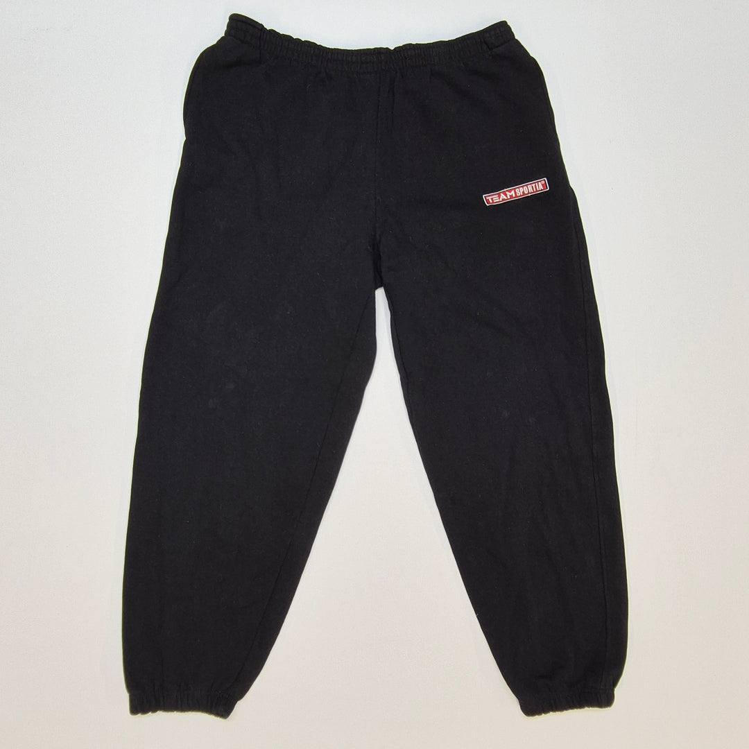 Retro svarta joggingbyxor Team Sportia XL