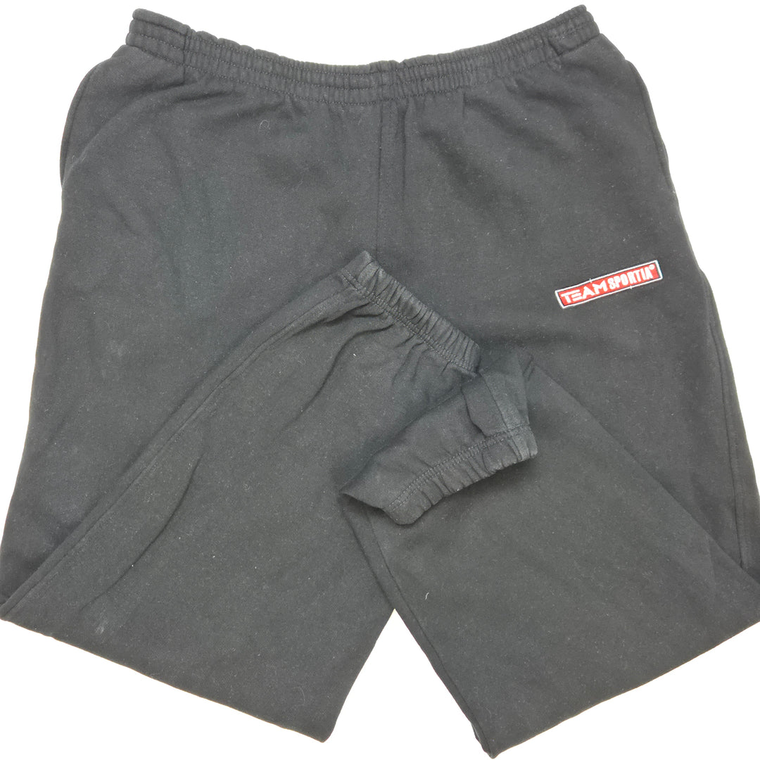 Retro svarta joggingbyxor Team Sportia XL