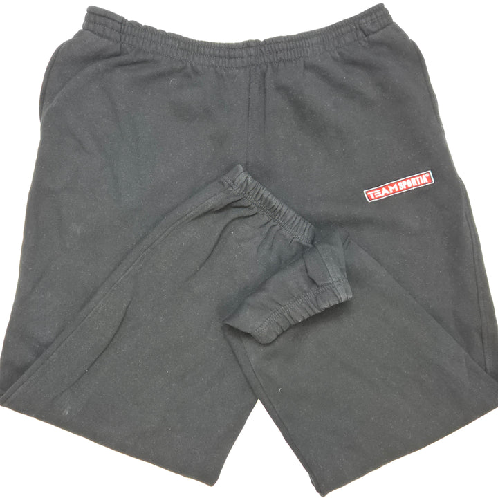 Retro svarta joggingbyxor Team Sportia XL