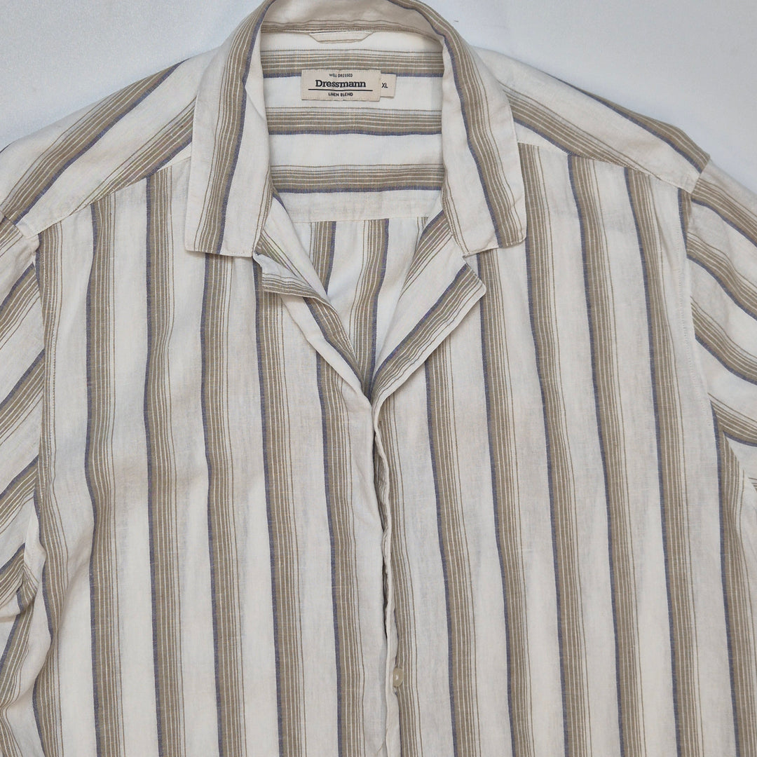 Elegant retro linneskjorta Dressmann XL