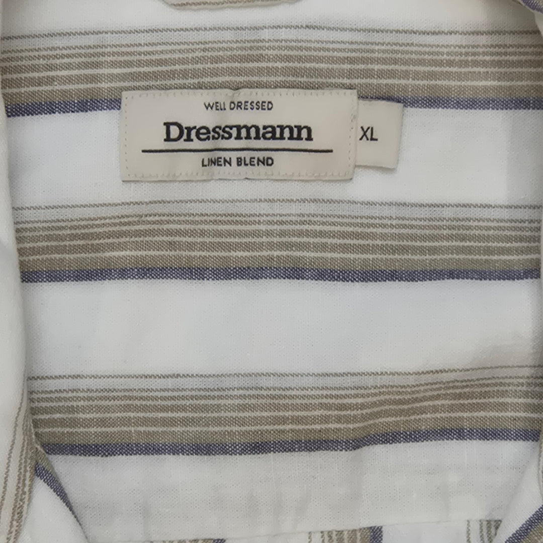 Elegant retro linneskjorta Dressmann XL