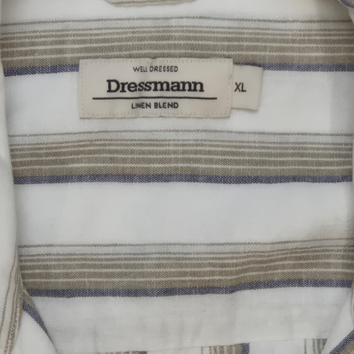 Elegant retro linneskjorta Dressmann XL