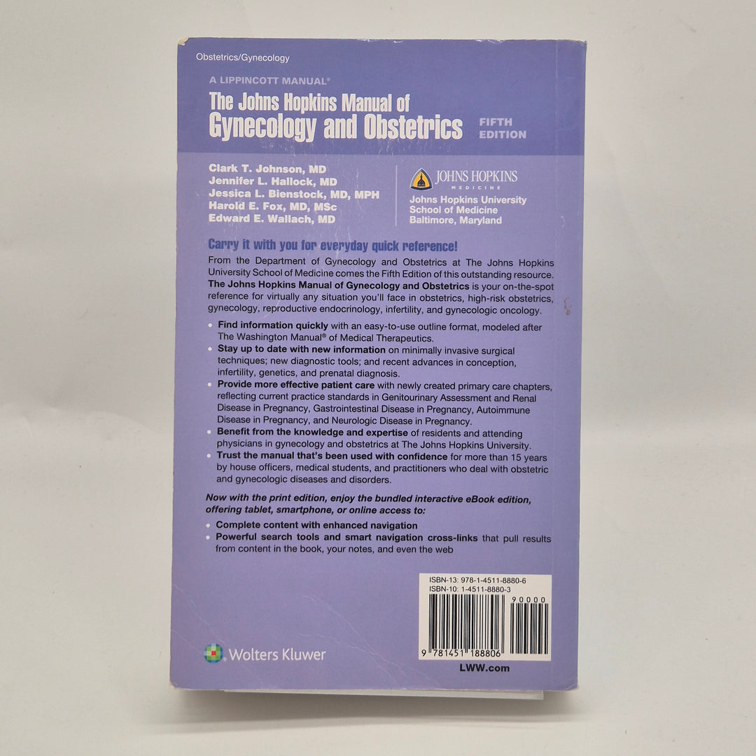 The Johns Hopkins Manual Gynekologi Obstetrik 5:e Ed.