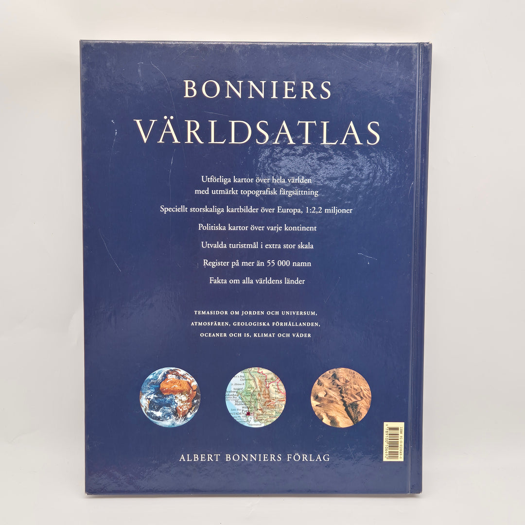 Bonniers Världsatlas Klassisk Begagnad Bok