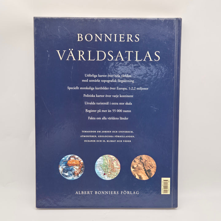 Bonniers Världsatlas Klassisk Begagnad Bok