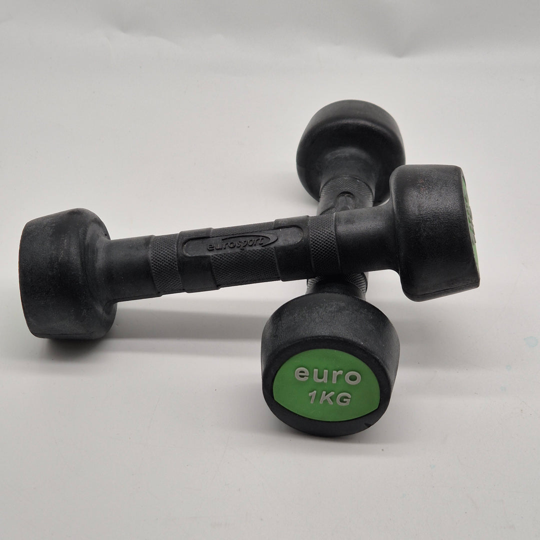 Eurosport handhantlar 1 kg gummi metall