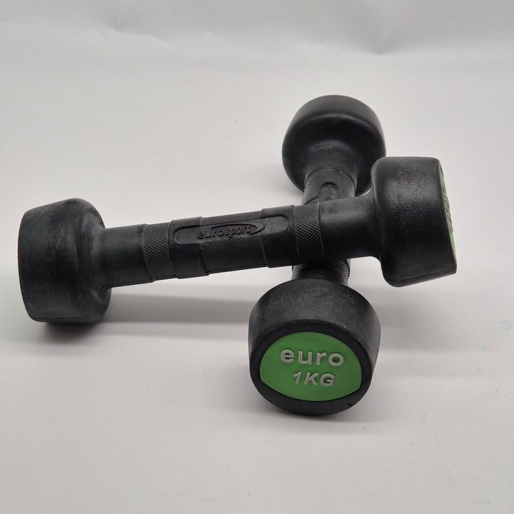 Eurosport handhantlar 1 kg gummi metall