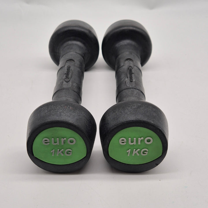 Eurosport handhantlar 1 kg gummi metall