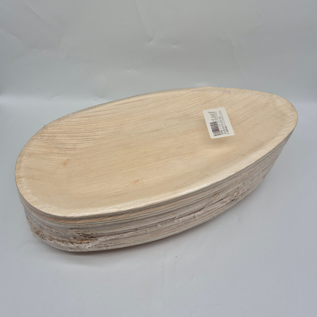 Unik hållbar oval palmbladstallrik 32x18 cm