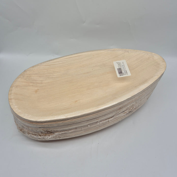Unik hållbar oval palmbladstallrik 32x18 cm