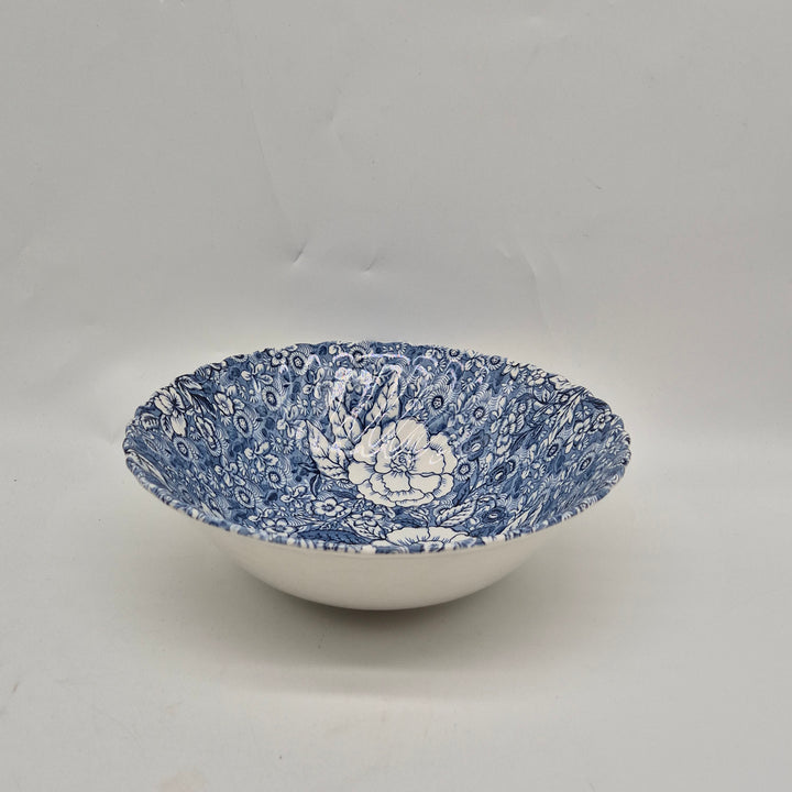 Retro skål i blåmönstrat Ironstone från Johnson Brothers