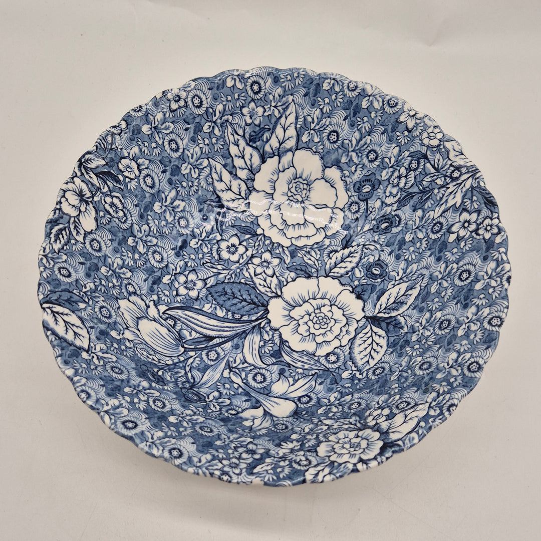 Retro skål i blåmönstrat Ironstone från Johnson Brothers