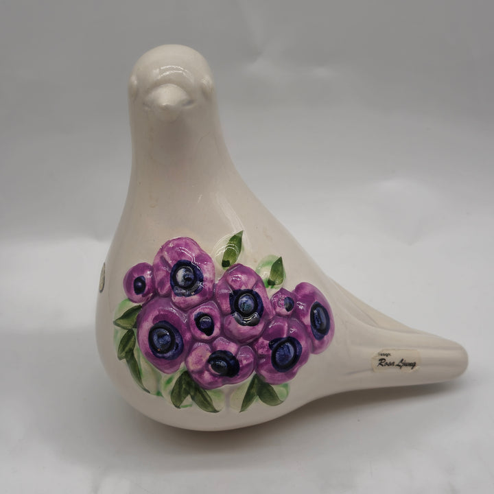 Handmålad fågelvas från DECO i keramik