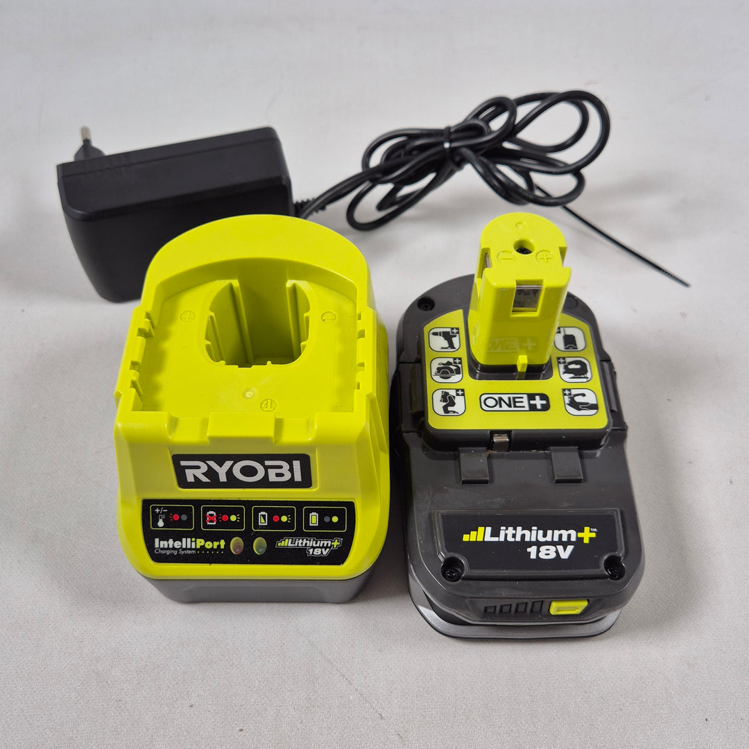Ryobi laddningsstation och batteri begagnad