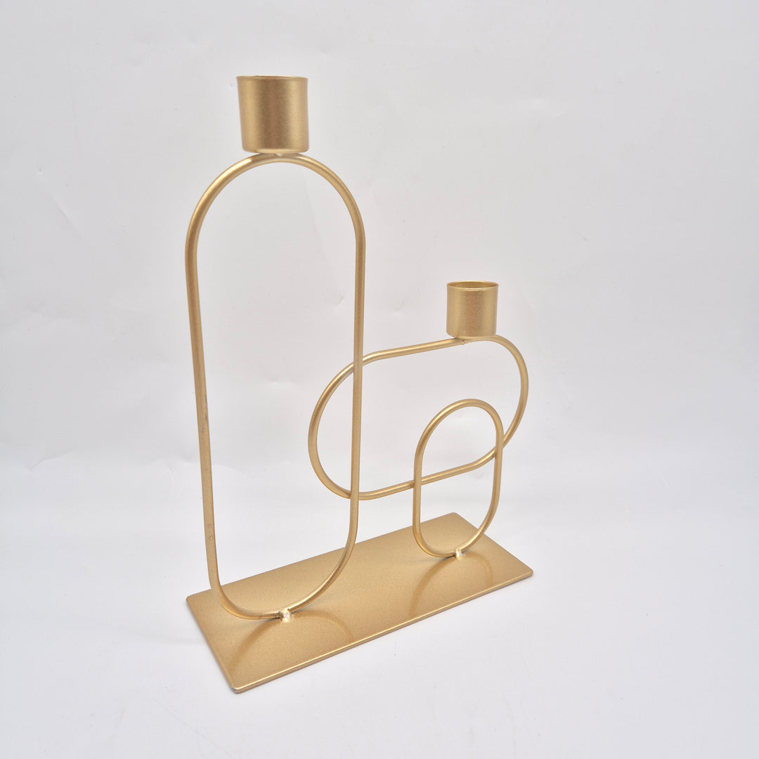 Elegant modern ljusstake metall JYSK guldfinish