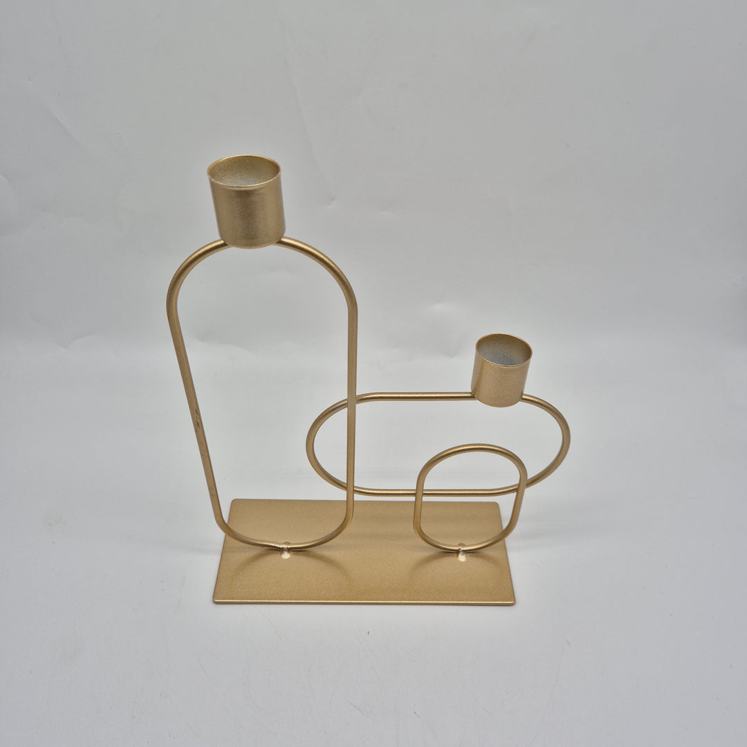 Elegant modern ljusstake metall JYSK guldfinish