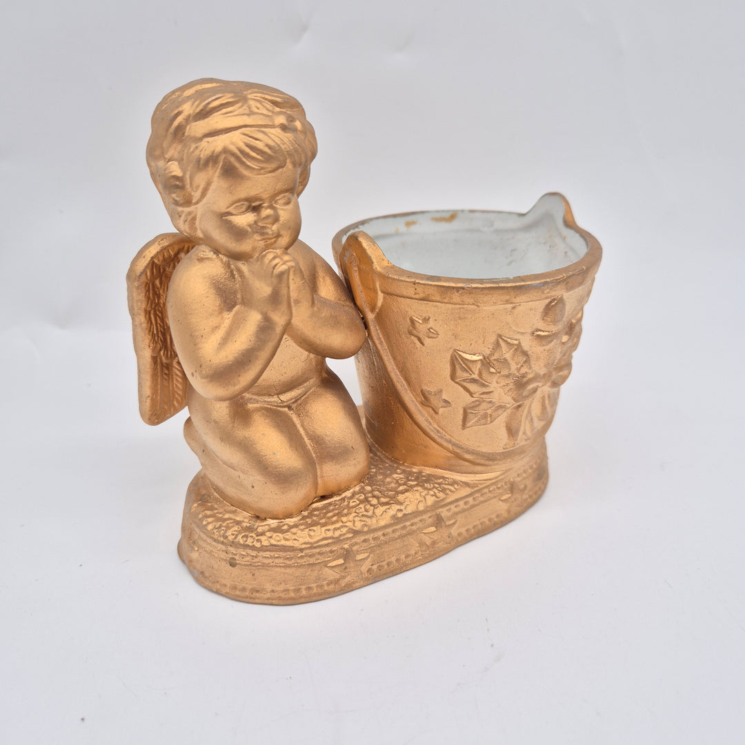 Änglakruka i lera, retro och charmig