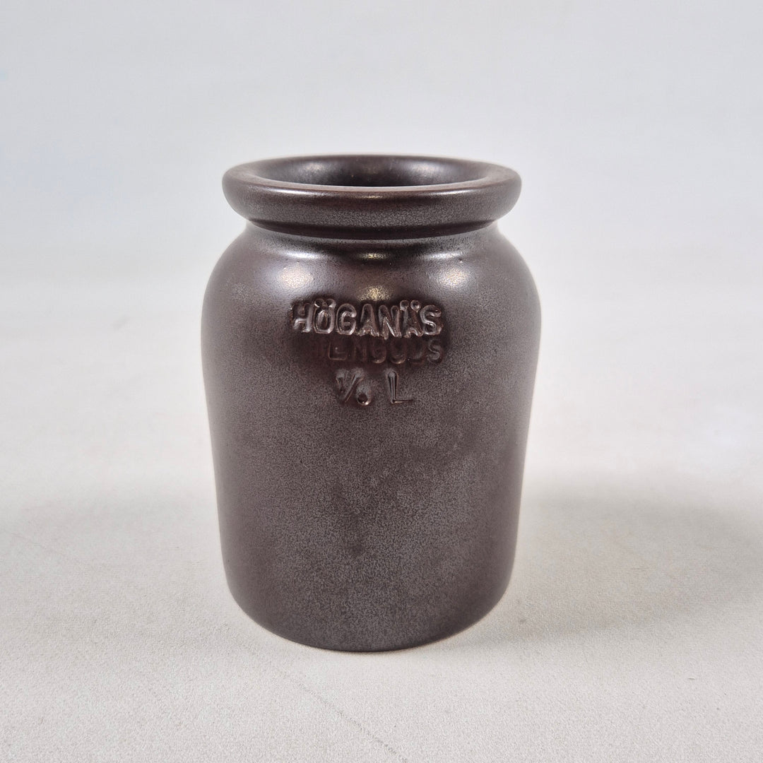 Klassisk retroförvaringsburk i stengods från Höganäs