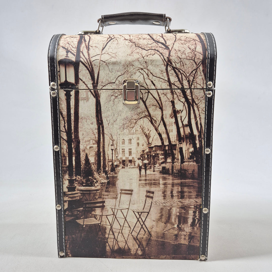 Retro Resväska med Klassisk Stadsbild Motiv