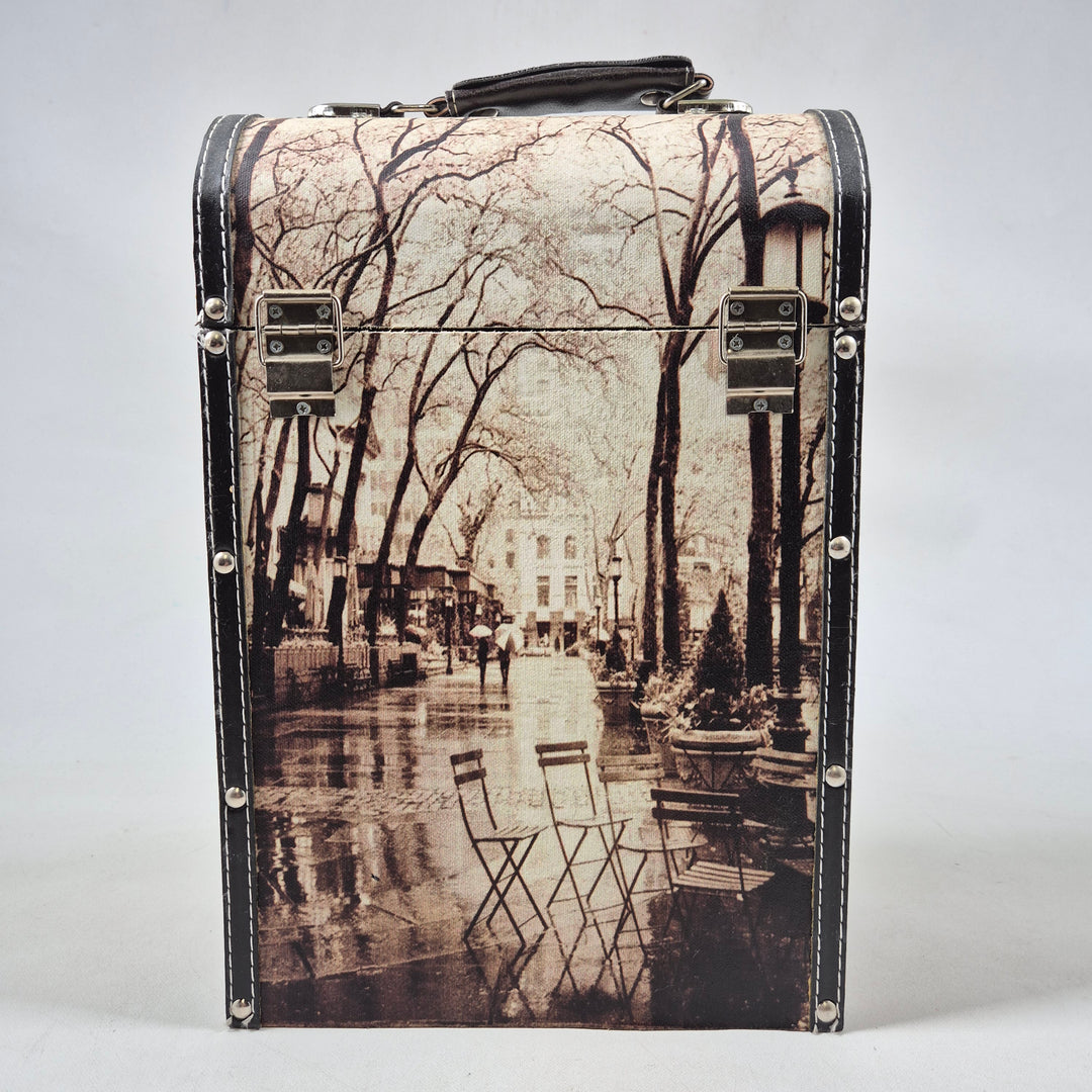 Retro Resväska med Klassisk Stadsbild Motiv