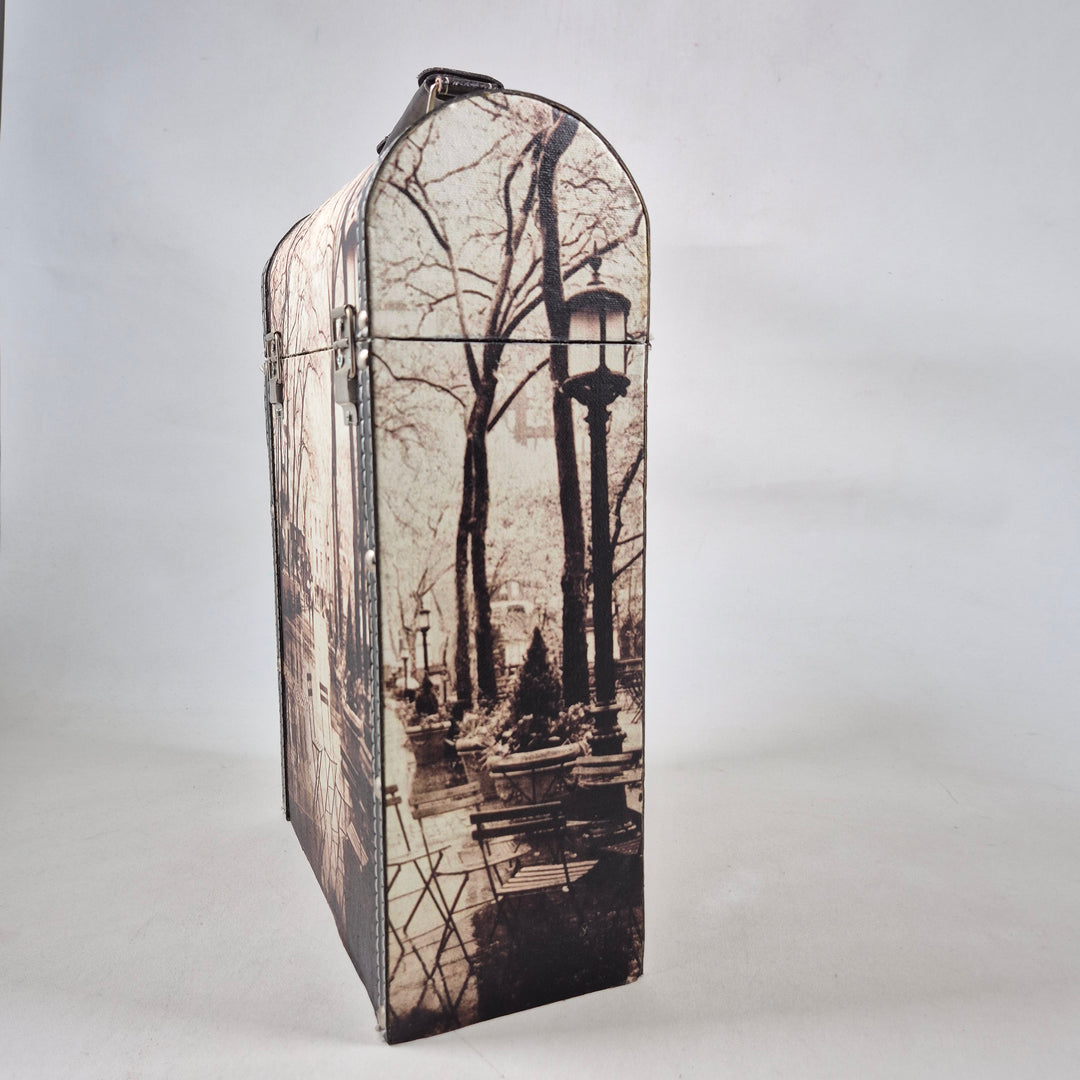 Retro Resväska med Klassisk Stadsbild Motiv