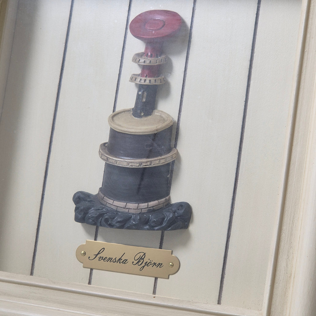 Unik retro skulptur i metall och trä