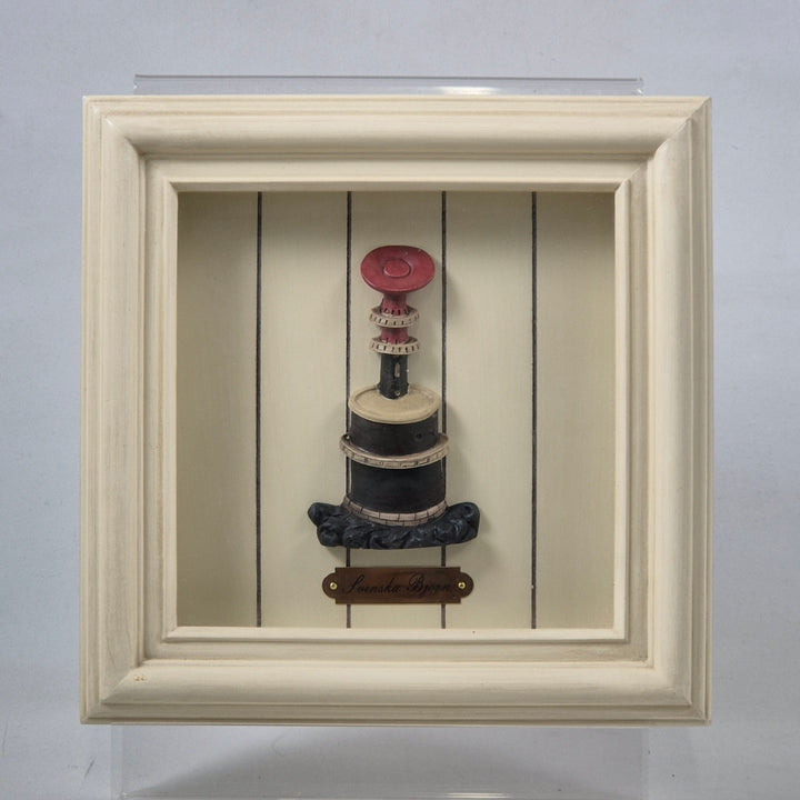 Unik retro skulptur i metall och trä