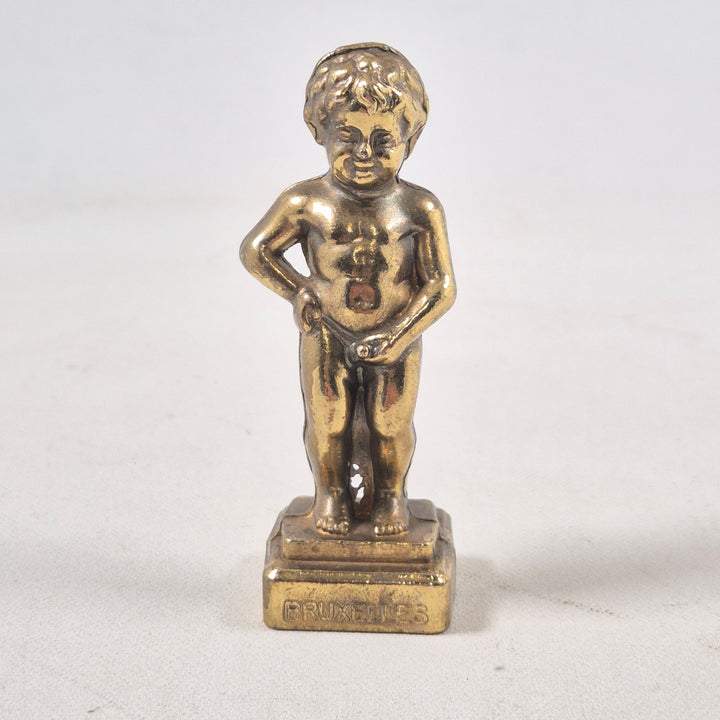 Bronsfigurin Manneken Pis Retro Samlarföremål