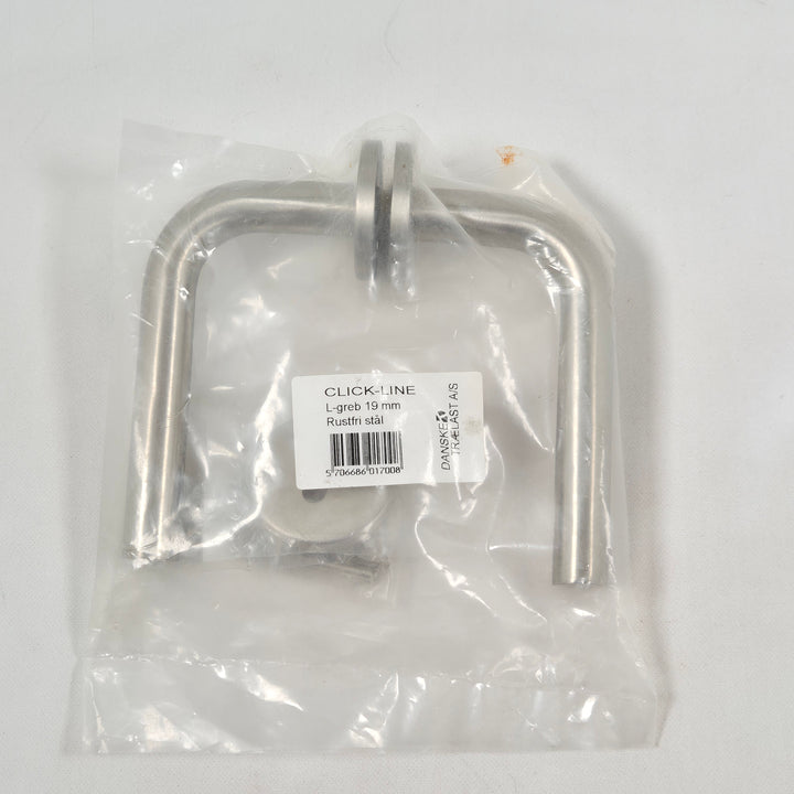 L-formade handtag i rostfritt stål från Click-Line