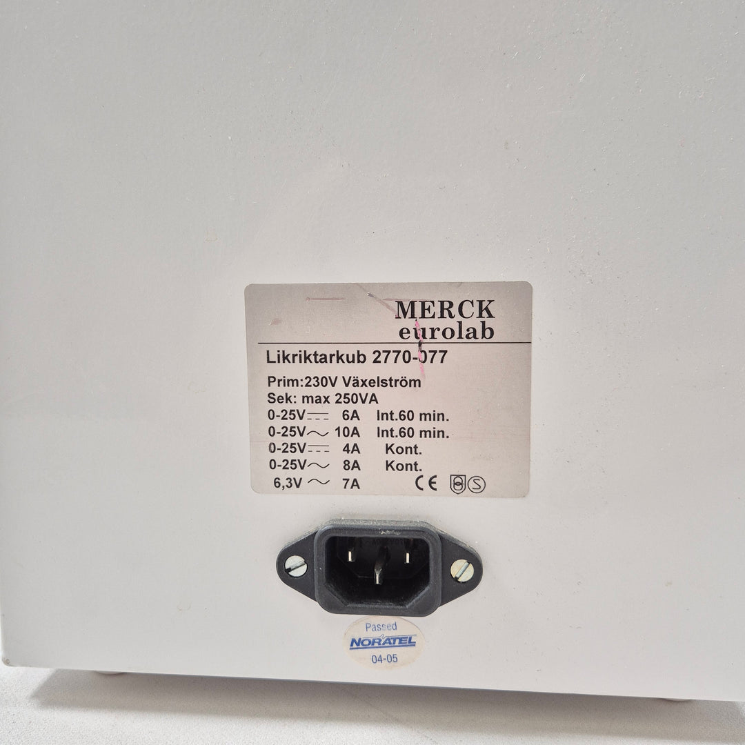 MERCK Eurolab Likriktarkub 2770-077 – Laboratorie nätaggregat