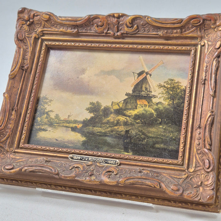 Oljemålning i antik ram av J. Ruysdael