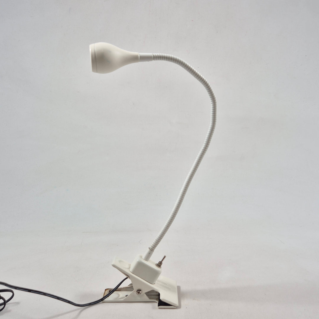 Elegant modern bordslampa vit plast/metall