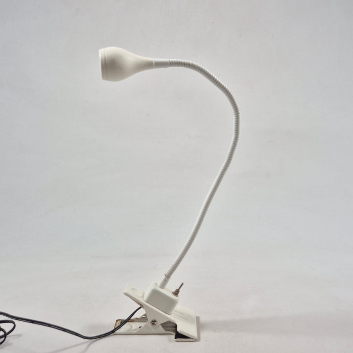 Elegant modern bordslampa vit plast/metall