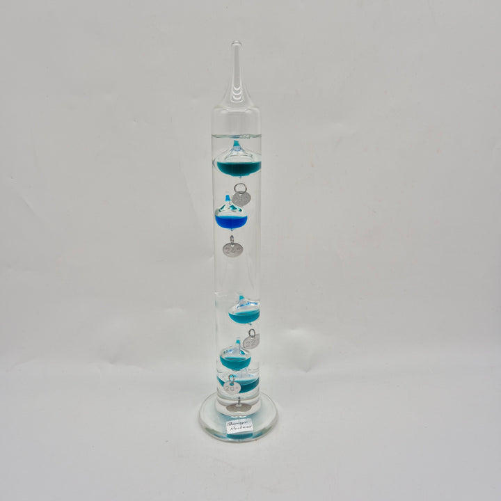 Elegant Galileotermometer Retro Glas Thüringer Glaskunst