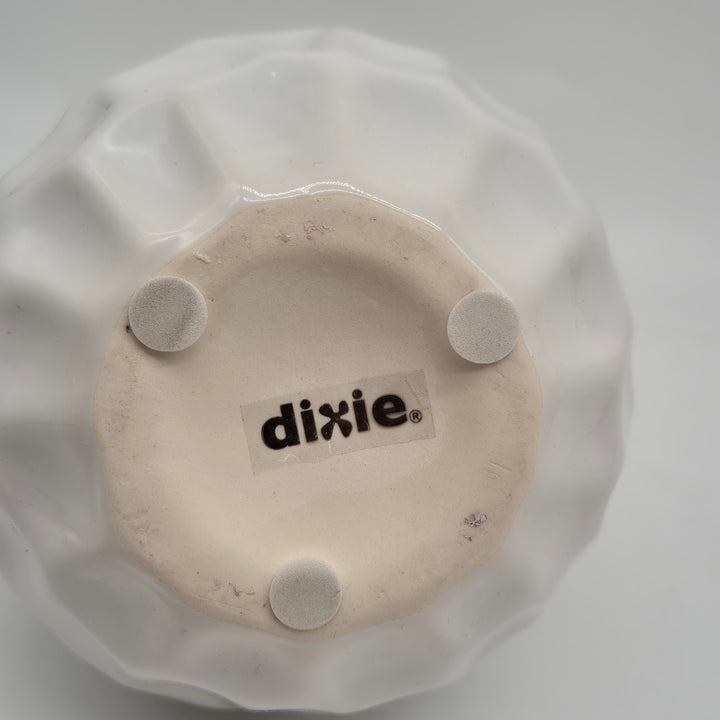 Retro Oljelampa i Vit Keramik från Dixie