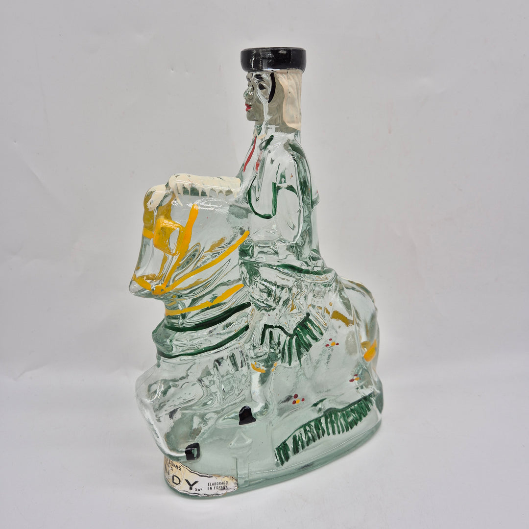 Figueras Comas retro glasvas med kvinnofigur