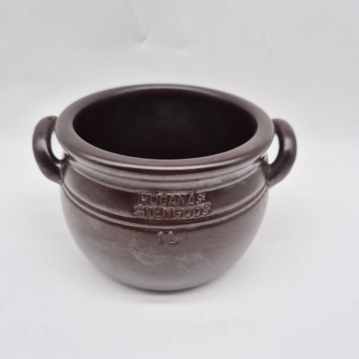 Höganäs retro stengodsgryta 1 liter brun