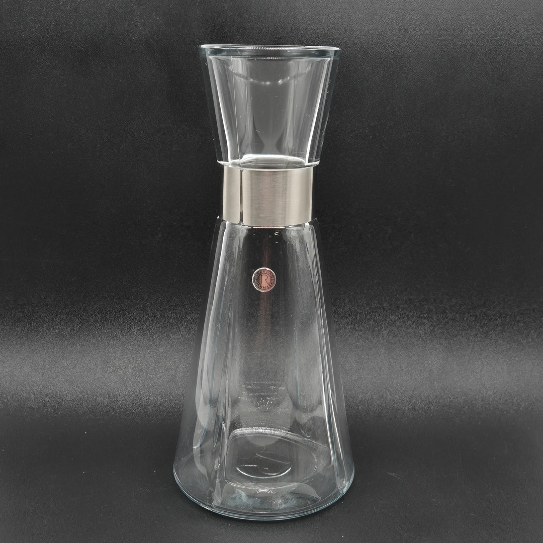 Elegant begagnat vattenglas i glas och metall från Rosendahl